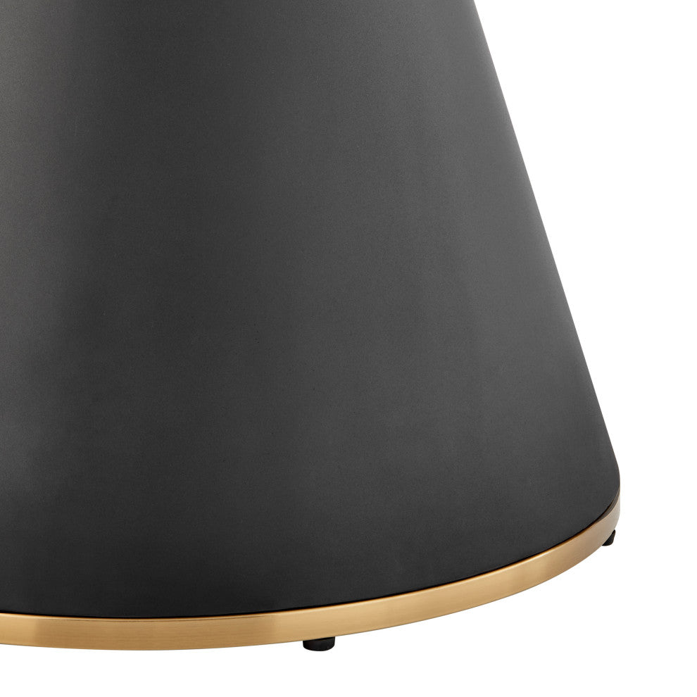 Geneva Ceramic Top 51" Round Dining Table w/ Gold Trim