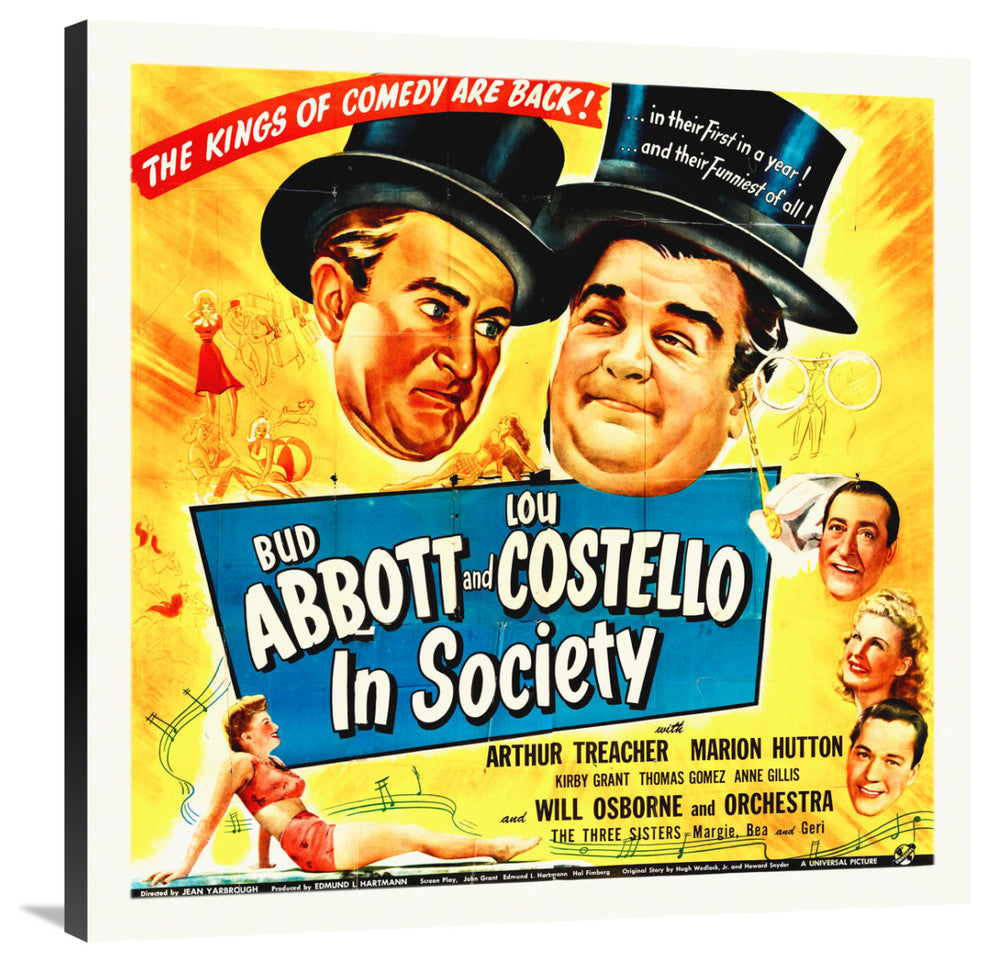 "Abbott & Costello - In Society" Canvas by Hollywood Photo Archive, 36x36"