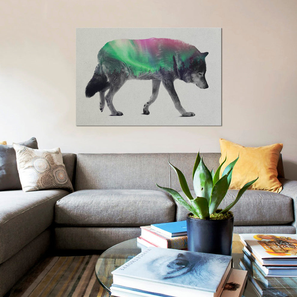 "Wolf" by Andreas Lie, Canvas Print, 18"x12"