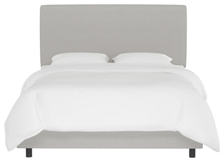 Phoebe Box Seam Bed, Oxford Stripe Charcoal, Twin