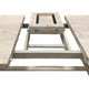 Benedict Extension Dining Table in Mango Solid Wood with White Wash Finish