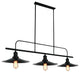 48" 3-Light Black Pool Table-Light