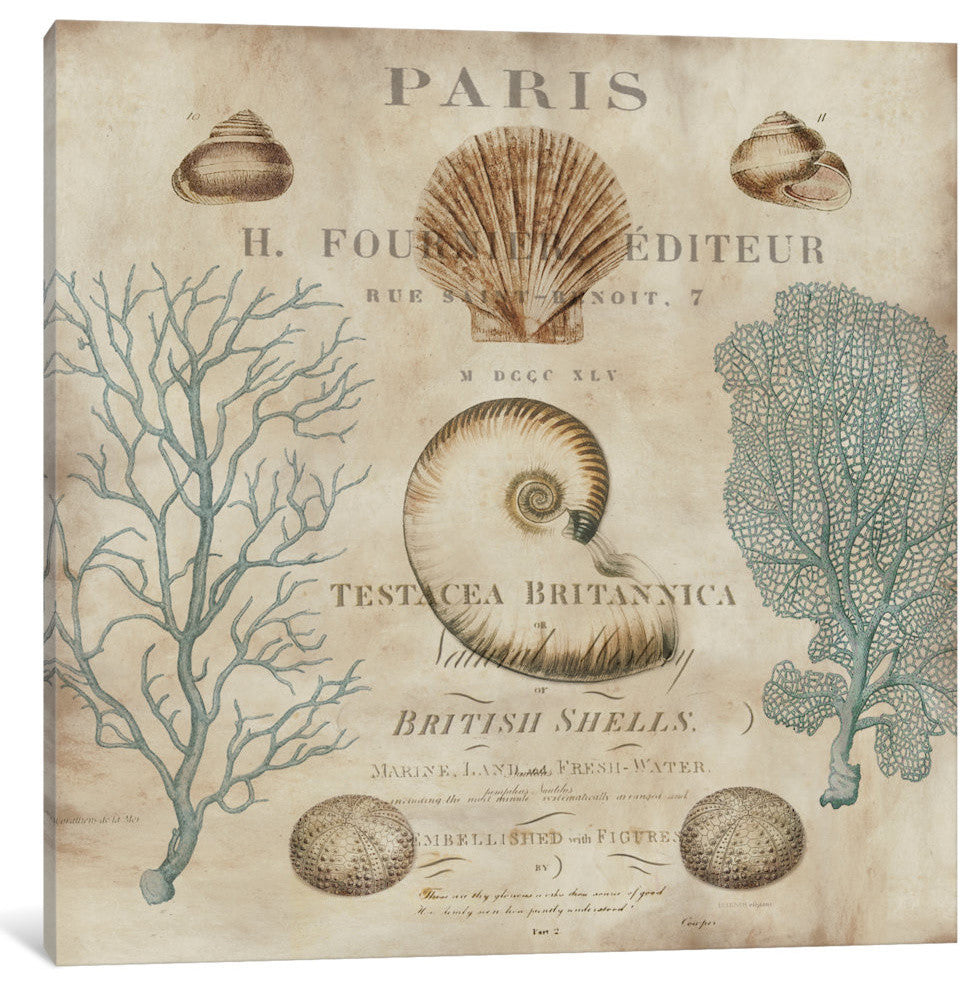 "Le Mer I" by Deborah Devellier, Canvas Print, 26"x26"
