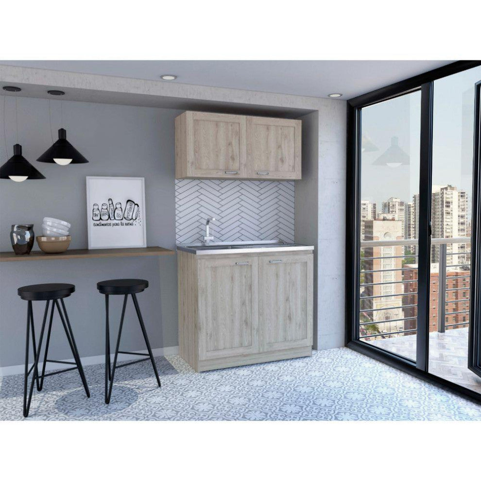 Agate Cabinet Set, Light Gray