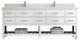 Parker 84 Double Sink Bath Vanity in White 2" Carrara Quartz