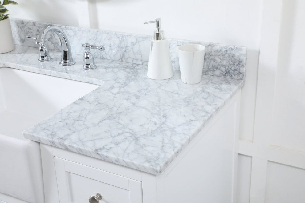 Home Living 22" Farmhouse White-Light Bathroom Vanity