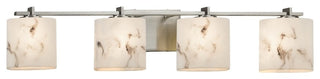 LumenAria Era 4-Light Bath Bar, Oval, Nickel, LED