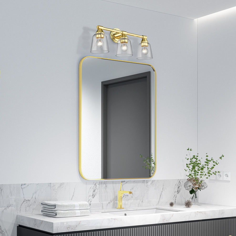 Catania 3-Light Polished Brass Vanity Sconce