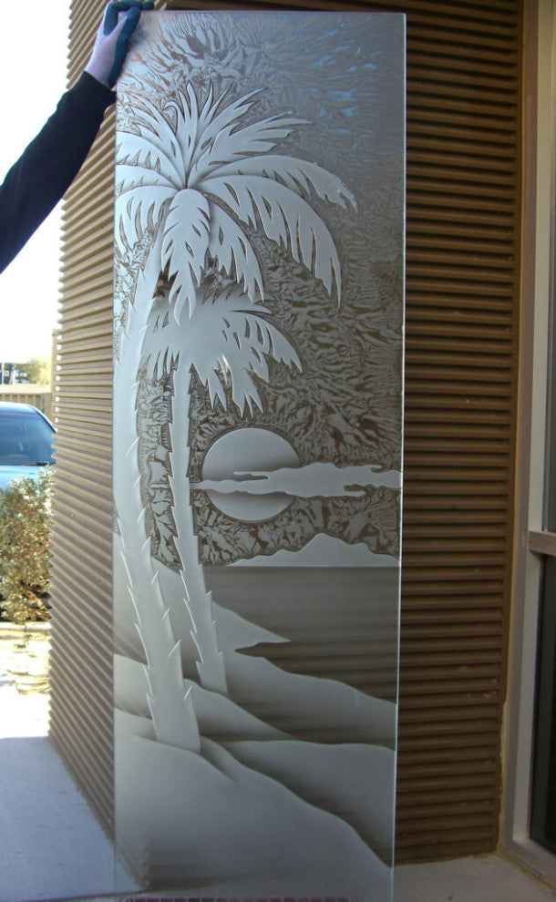Interior Prehung Door or Interior Slab Door - Palm Sunset - Douglas Fir...
