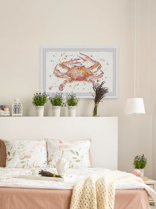 "Crab Splash" Framed Painting Print, 45"x30"