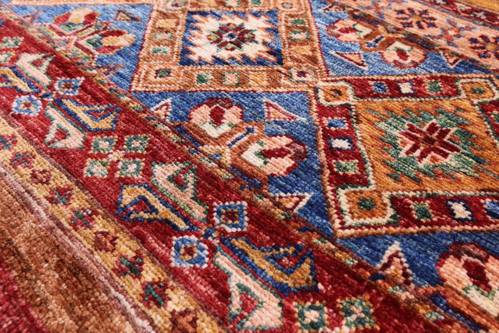 Runner Super Kazak Khorjin Hand Knotted Rug 2' 8" X 8' 7" Q5480