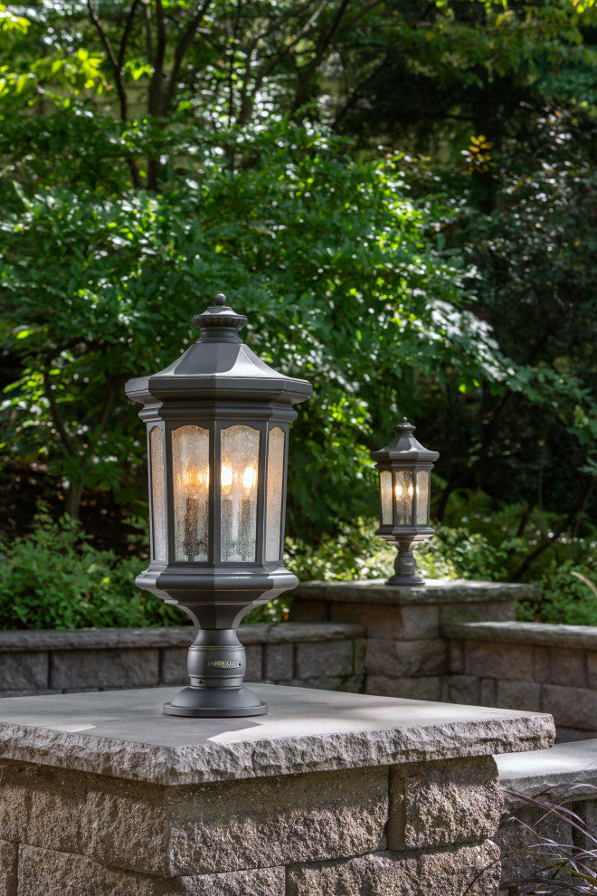 Hinkley Raley Large Post Top Or Pier Mount Lantern, Oil Rubbed Bronze