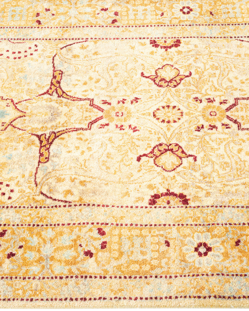 Mandya, One-of-a-Kind Hand-Knotted Area Rug Ivory, 2'7"x14'8"
