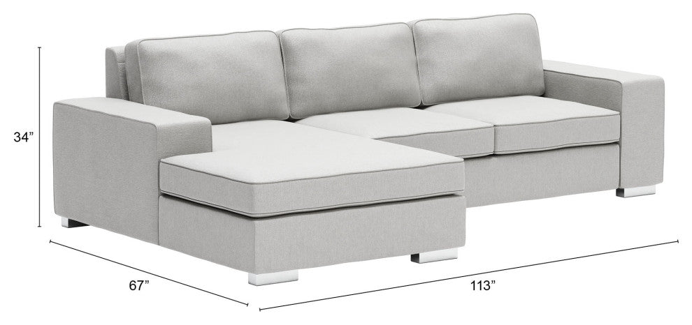 Brickell Sectional Light Gray