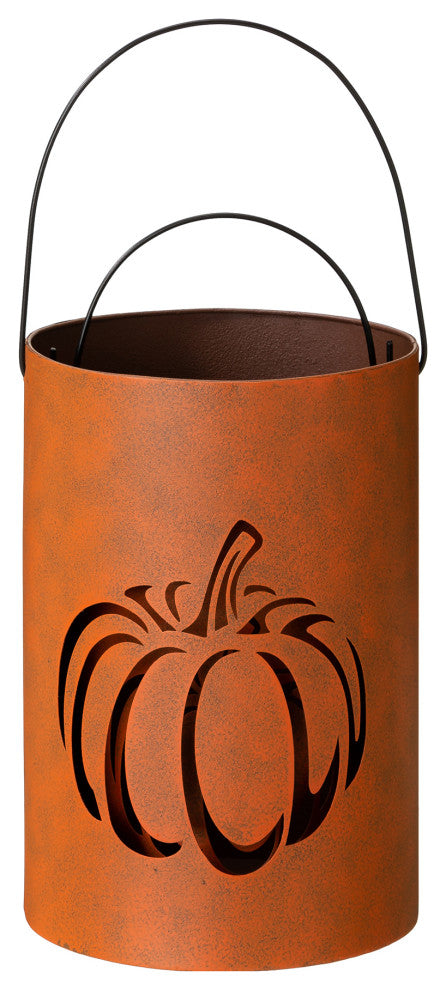 Metal Cutout Pumpkin Bucket,  Set of 2