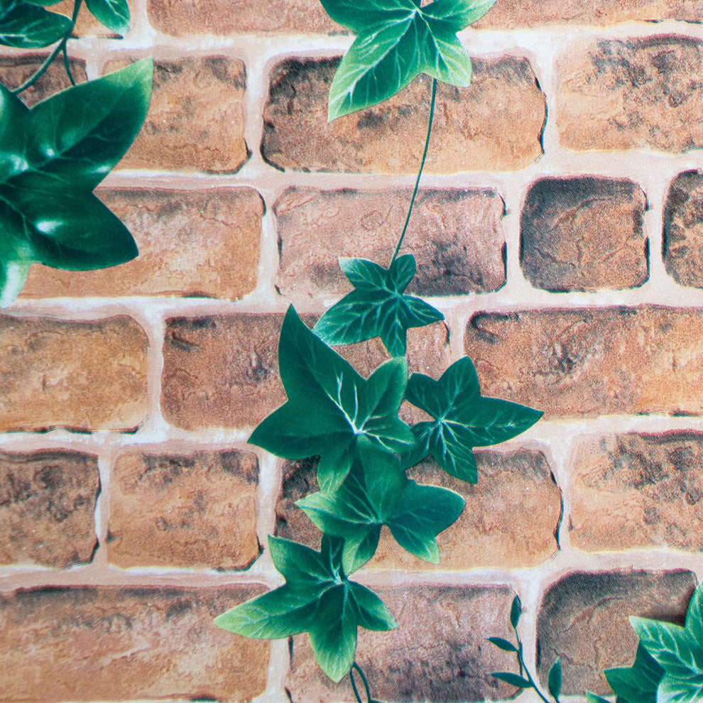 Ivy Wall Crimson - Vinyl Self-Adhesive Wallpaper Prepasted Wall Decor (Roll)