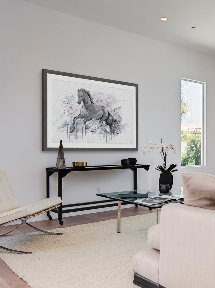 "Graceful Horse" Framed Painting Print, 24"x16"