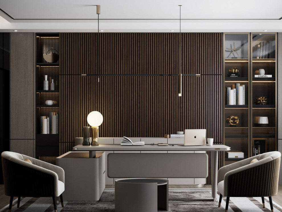 Acoustic Wood Panels, Set of 2 Slat Wall Panels - Lima