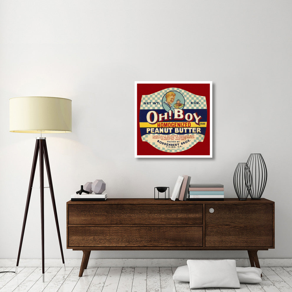 "Oh! Boy Homogenized Peanut Butter" Digital Paper Print by Retrolabel, 32"x31"