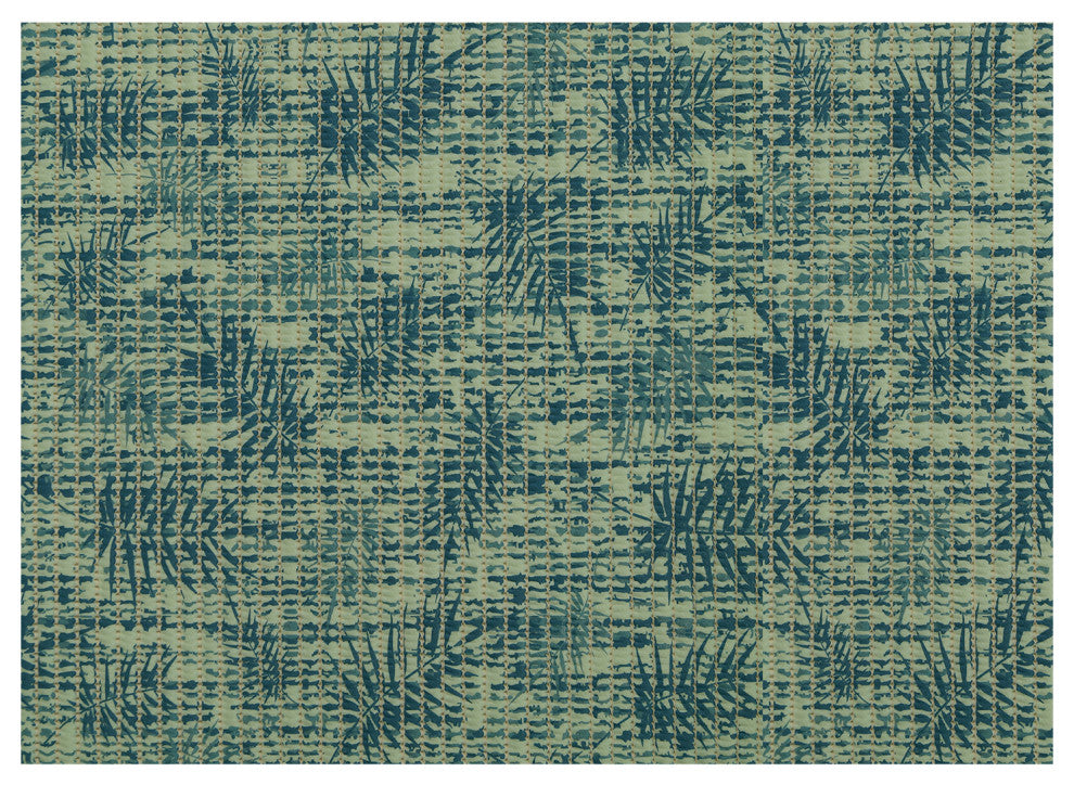 Leaf PVC Bathroom Mat, Green, 26" x 35", Covers 6.3 sq ft