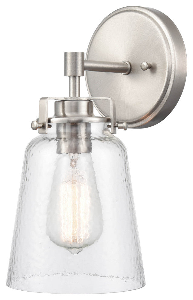 1 Light 6" Brushed Nickel Sconce