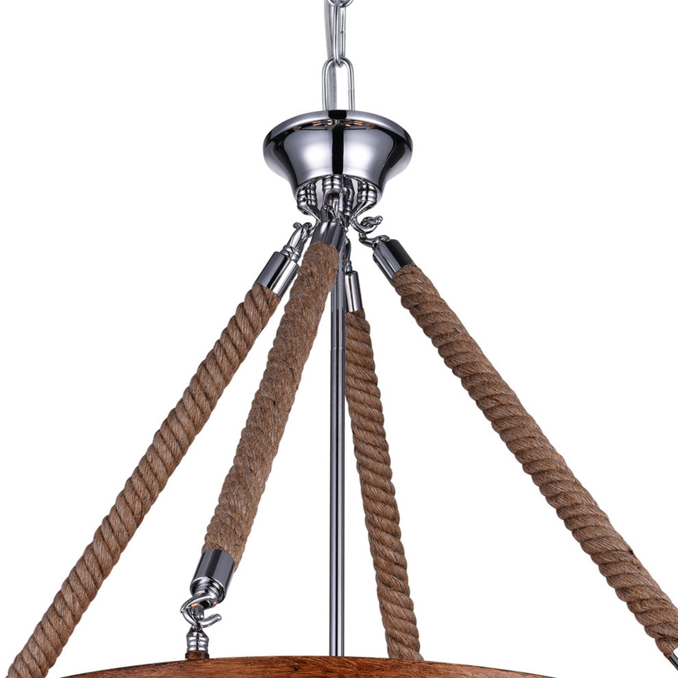 Parana 5 Light Down Chandelier With Chrome Finish