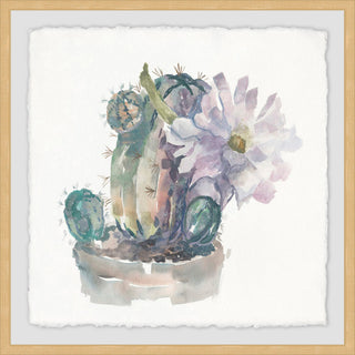 "Cactus Florals" Framed Painting Print, 32"x32"