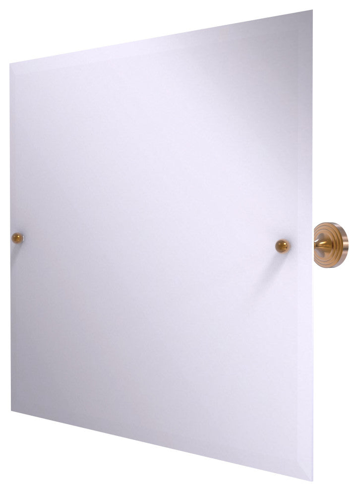 Sag Harbor Frameless Landscape Beveled Edge Tilt Mirror, Brushed Bronze