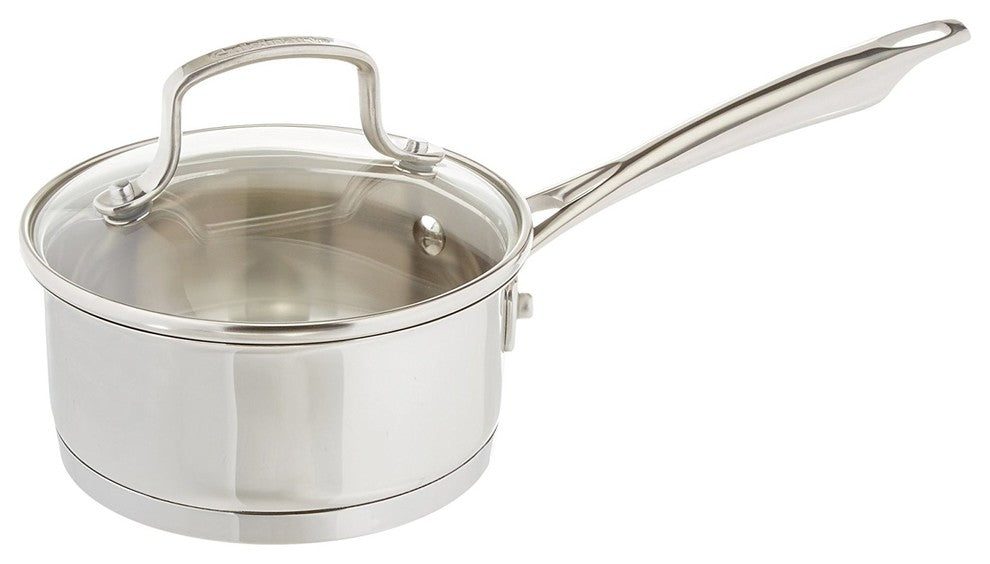 Professional Stainless Saucepan With Cover, 1-Quart