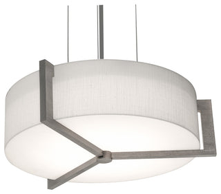 Apex 12'' Pendant, Weathered Gray, Linen White Shade