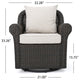 GDF Studio Admiral Outdoor Wicker Swivel Rocking Chair, Water Resistant Cushions, Set of 2