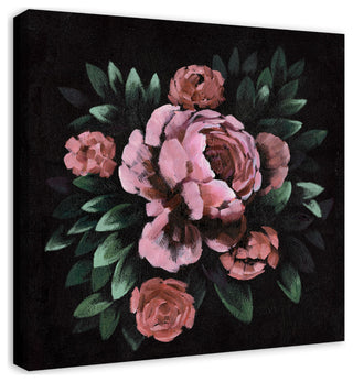 Dark Moody Florals 24x24 Canvas Wall Art