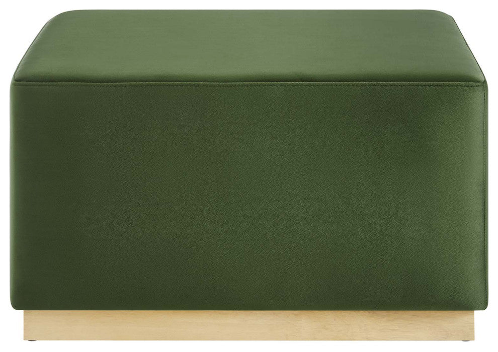 Tilden Large 28" Square Performance Velvet Upholstered Ottoman