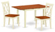 3Pc Rectangular 42/53.5 Inch Table With 12 In Leaf And 2 Double X Back Chairs