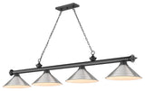 Zlite 2306-4BP-BN15 4-Light Billiard, Brushed Nickel