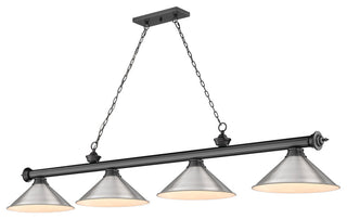 Zlite 2306-4BP-BN15 4-Light Billiard, Brushed Nickel
