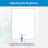 Luminous Dimmable LED Mirror with Defogger, 60"x36"x1.75"