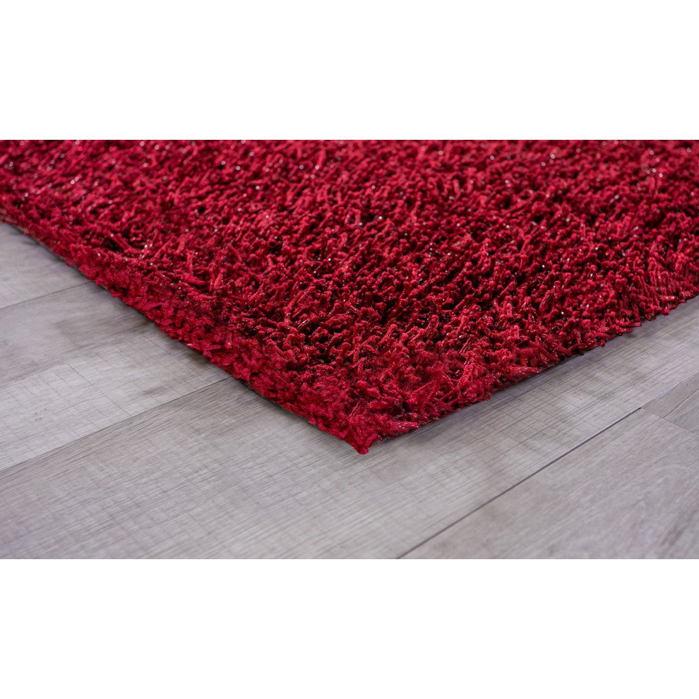 2" x 8" Burgundy Contemporary Runner Rug