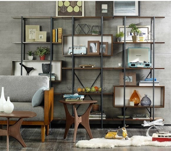 INK+IVY Blaze Mid-Century Triangle Wood Coffee Table, Brown