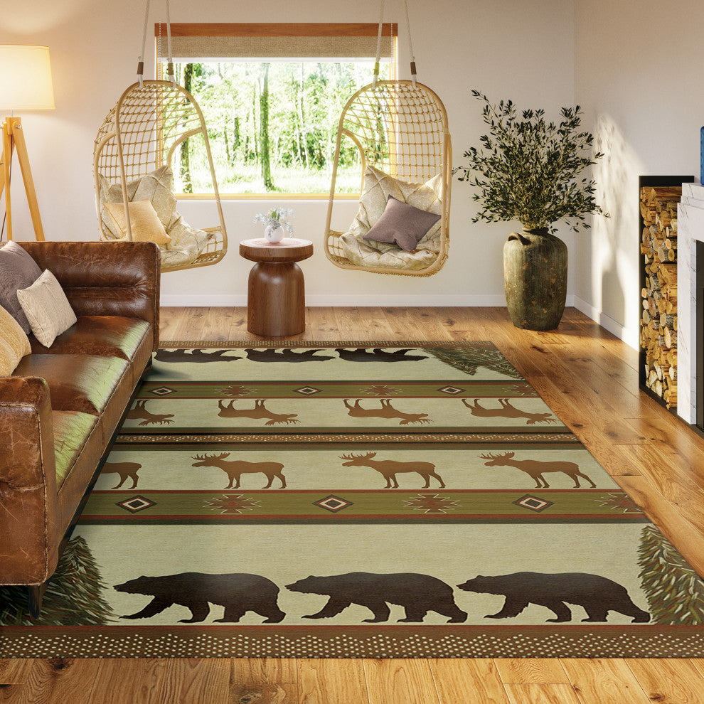 Indoor/Outdoor Excursion EX1 Beige Machine Washable 10' x 14' Rug