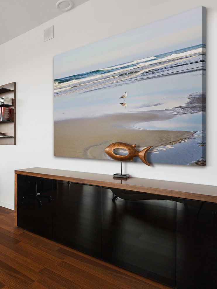 Marmont Hill, "Lone Seagull" by Sylvia Cook Painting on Wrapped Canvas, 45x30