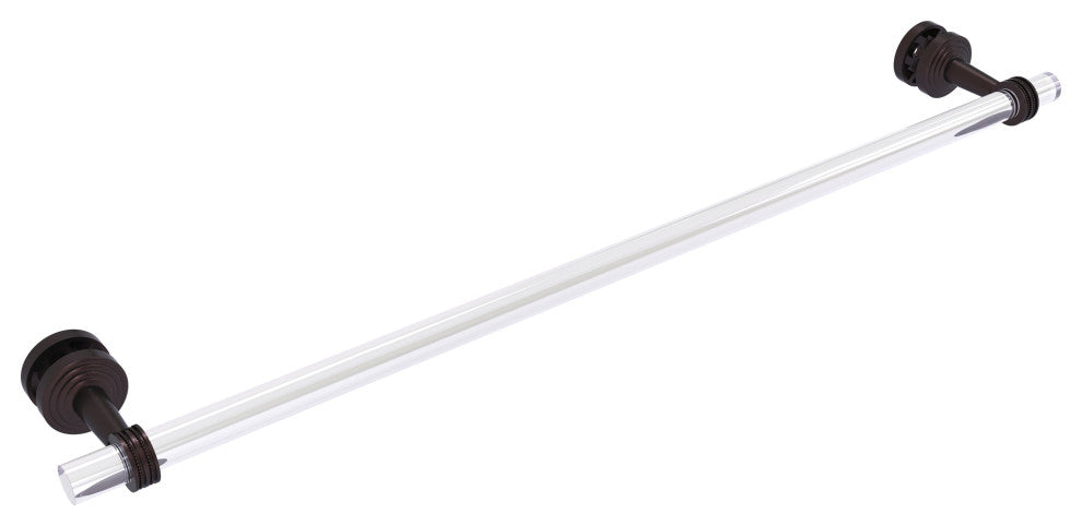 Pacific Beach 30" Shower Door Towel Bar with Dotted Accents, Antique Bronze