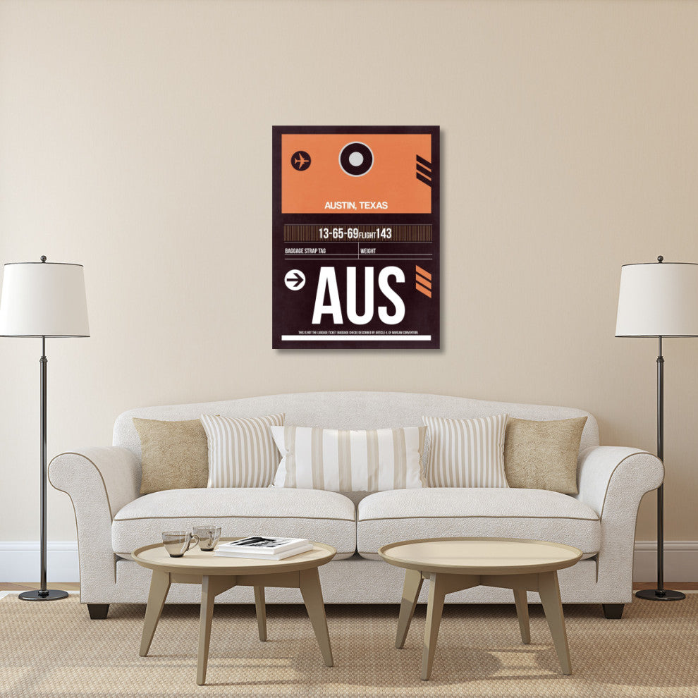 "AUS Austin Luggage Tag 2" Fine Art Print