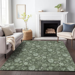 Premium Machine Washable Mayfield AMF680 Olive 9' x 12' Rug
