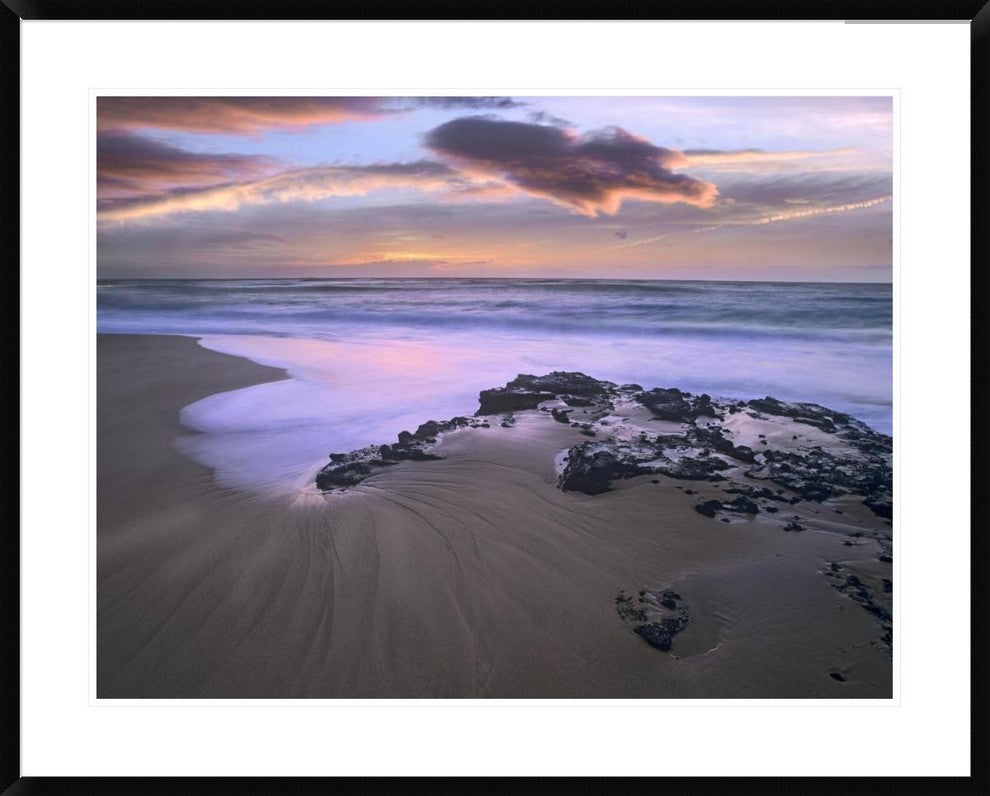 "Sandy beach, Oahu, Hawaii" Framed Digital Print by Tim Fitzharris, 40x32"