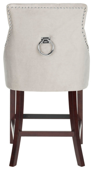 Safavieh Eleni Tufted Counterstool, Grey/Espresso