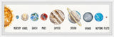 "The Planets in Order" Framed Painting Print, 45x15