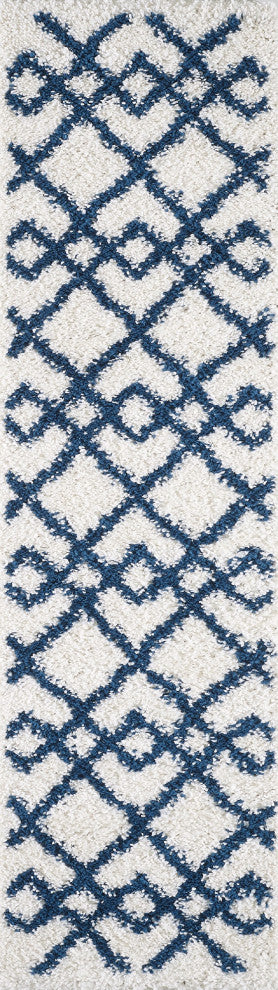 Pax Trends Moroccan Rug, Blue, 2'2" X 7'6" Runner