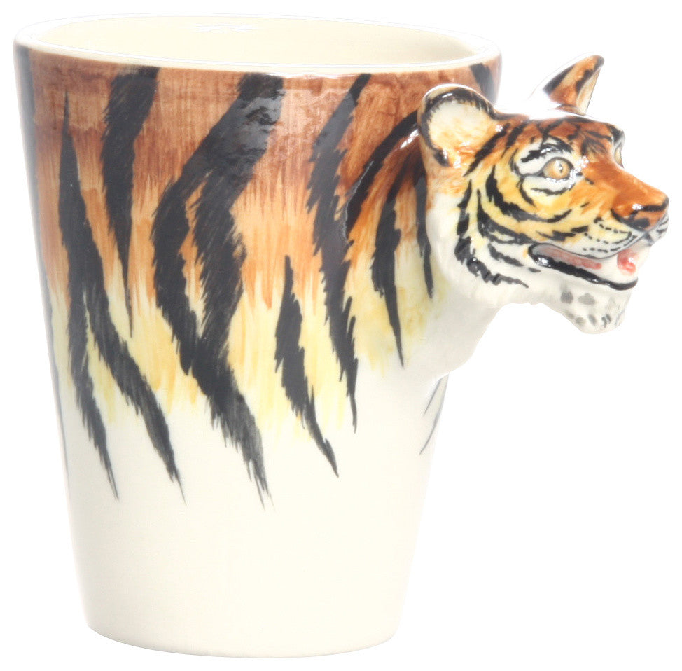 Tiger 3D Ceramic Mug, Orange