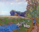 Alfred Sisley Goose Girl - 20" x 25" Premium Canvas Print